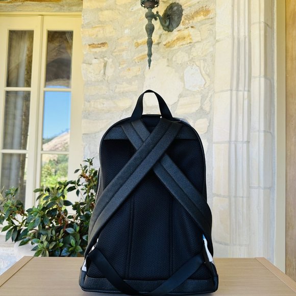 Michael Kors Cooper Signature PVC Graphic Logo Commuter Backpack Red Multi NWT - Picture 5 of 11